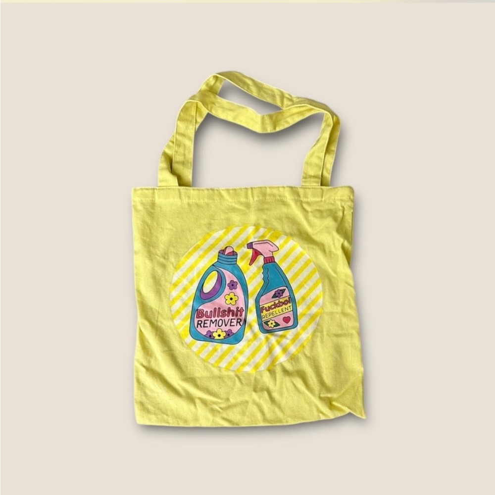 Yellow Graphic Tote Bag